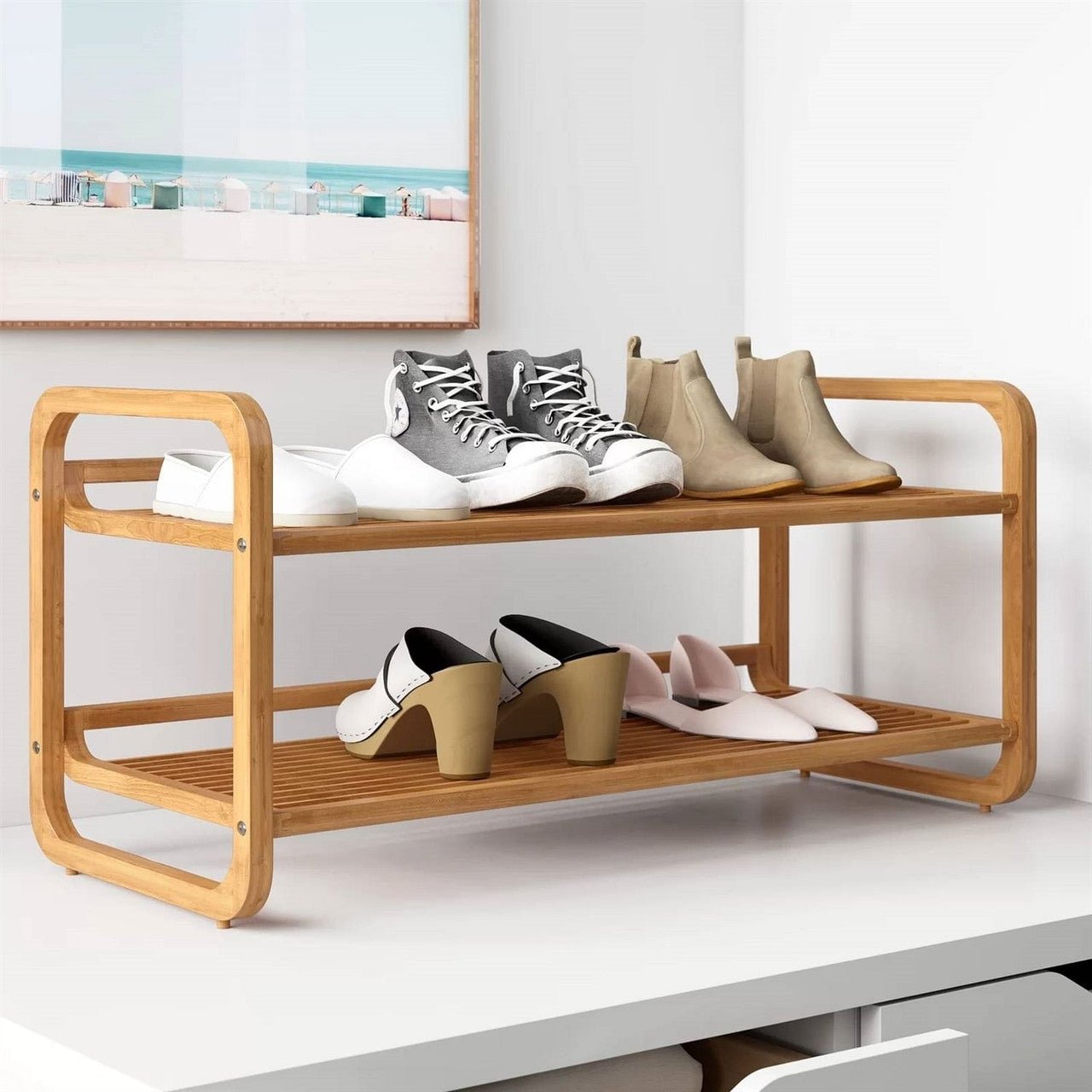 Bamboo Shoe Rack - HavenCraft