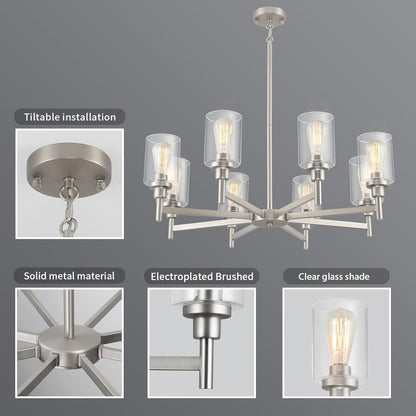 Brushed Nickel Chandelier - HavenCraft