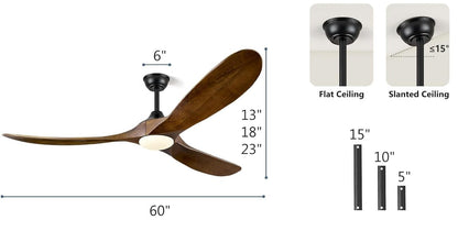 Ceiling Fan With Dimmable LED Lighting - HavenCraft