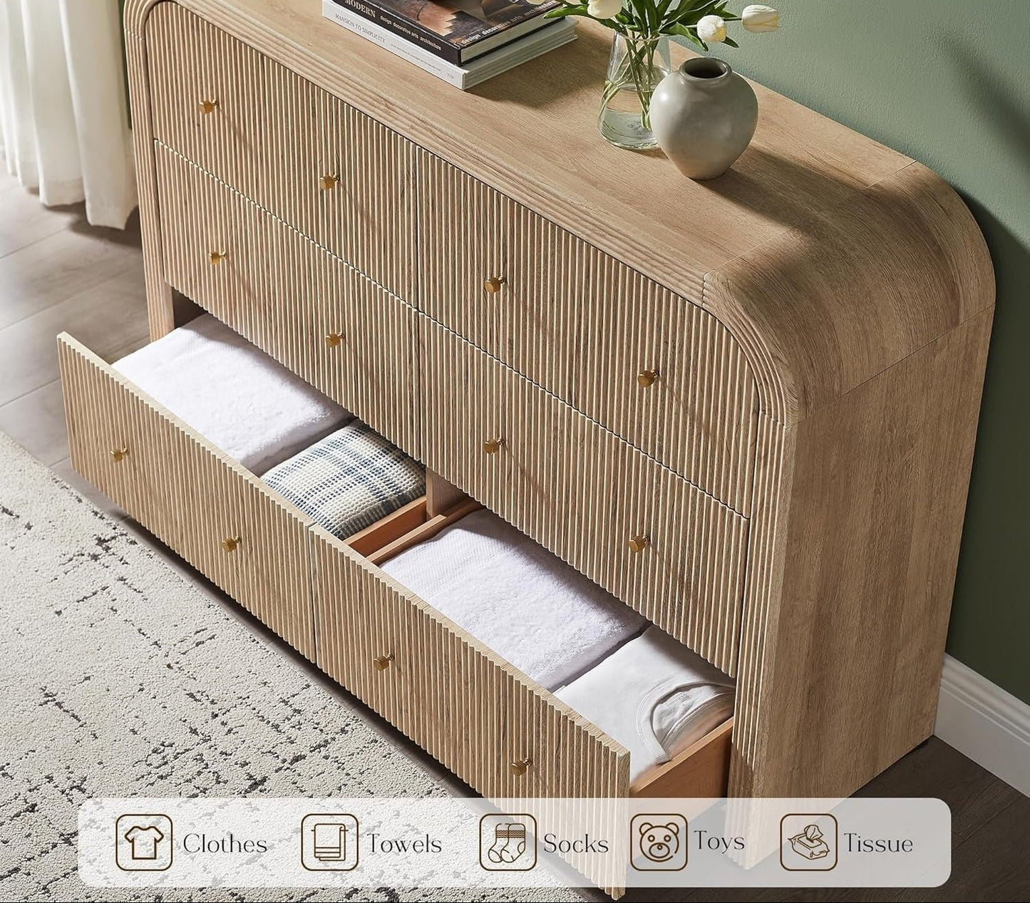 Dresser With Six Drawers - HavenCraft