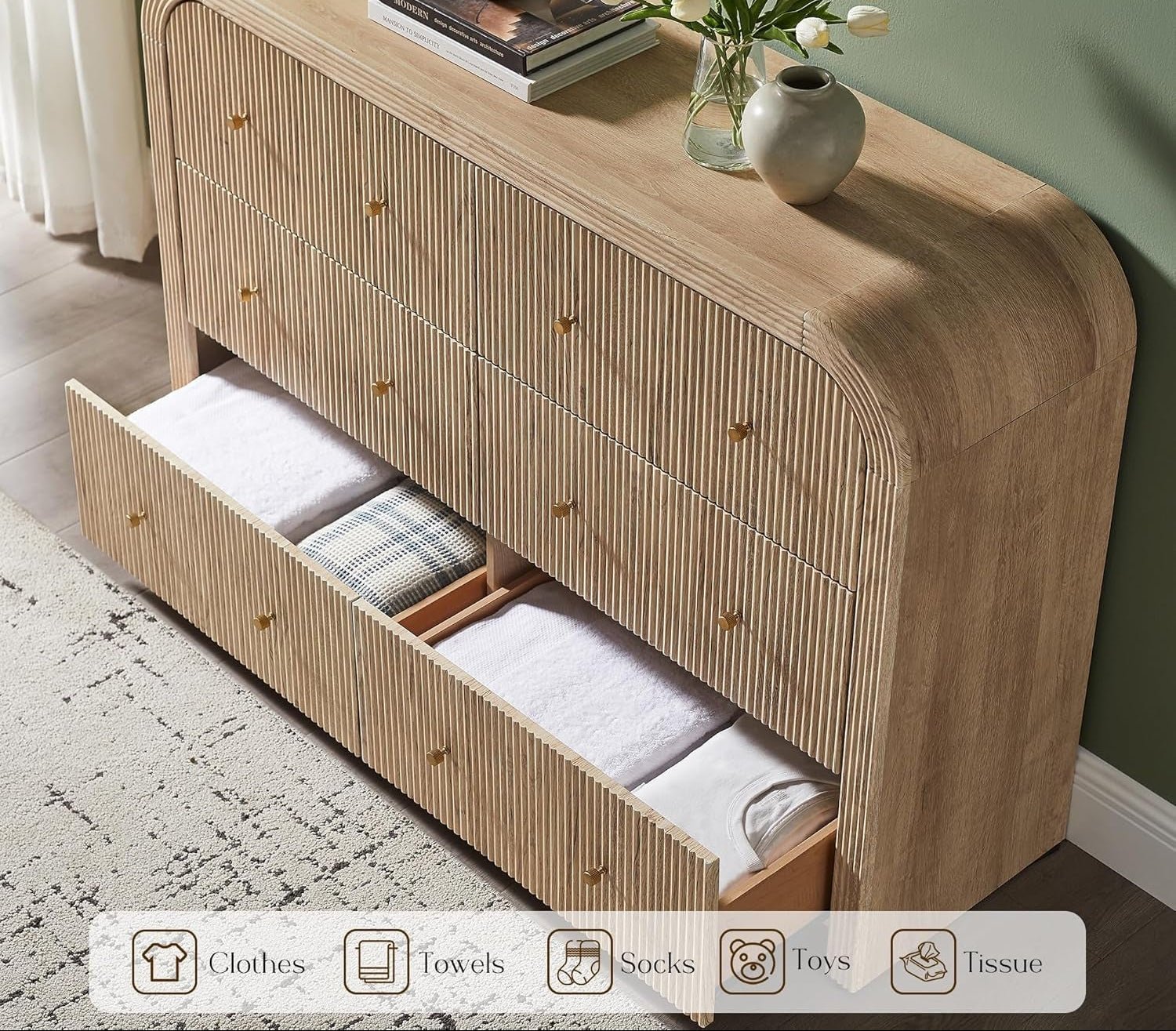 Dresser With Six Drawers - HavenCraft