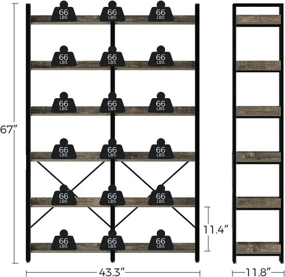 Industrial style Shelf Bookcase - HavenCraft