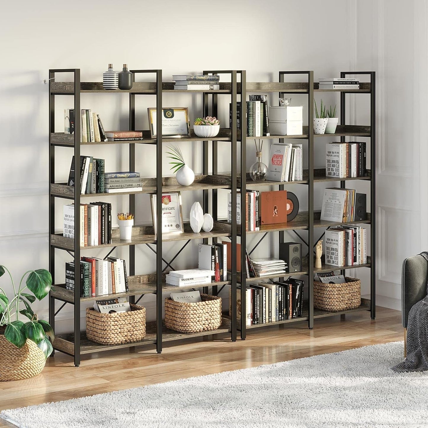Industrial style Shelf Bookcase - HavenCraft