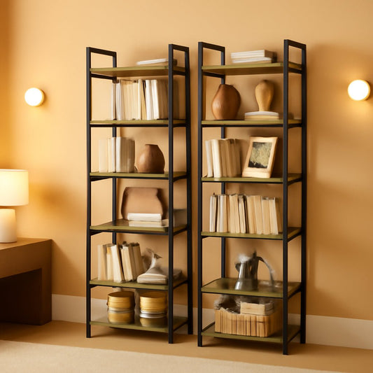 Industrial style Shelf Bookcase - HavenCraft