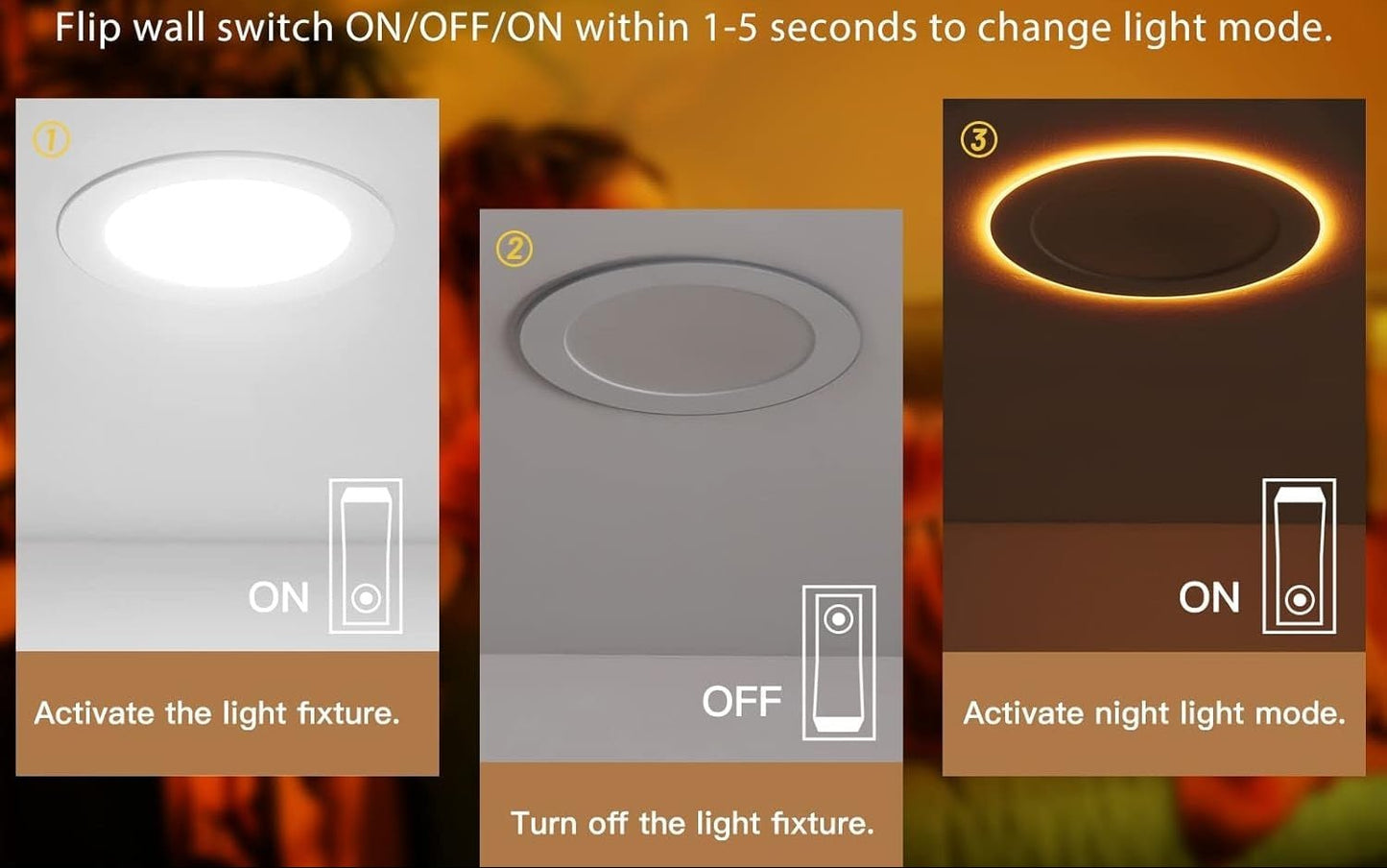 LED Recessed Ceiling Light With Night Light - HavenCraft