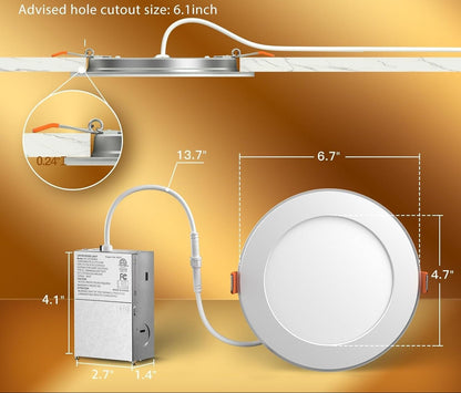 LED Recessed Ceiling Light With Night Light - HavenCraft