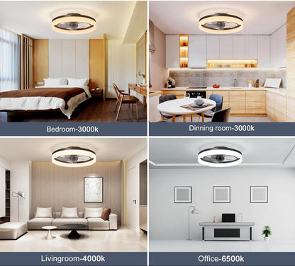 Low Profile Ceiling Fan With Remote - HavenCraft